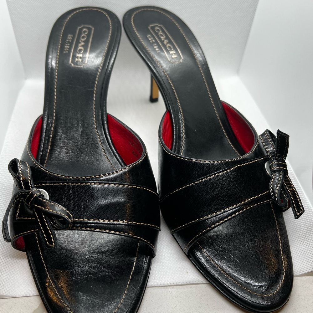 Coach Black Mules with Minimalist Design
